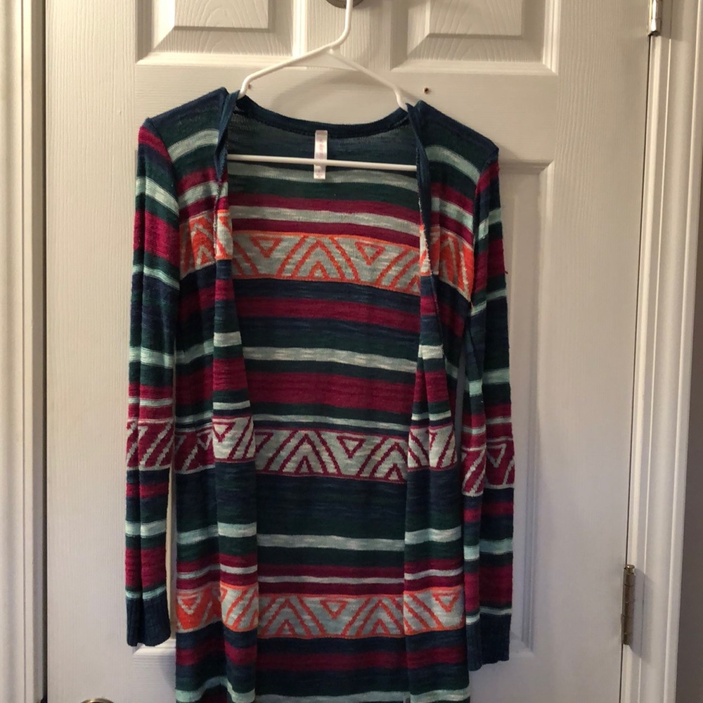 colorful cardigan